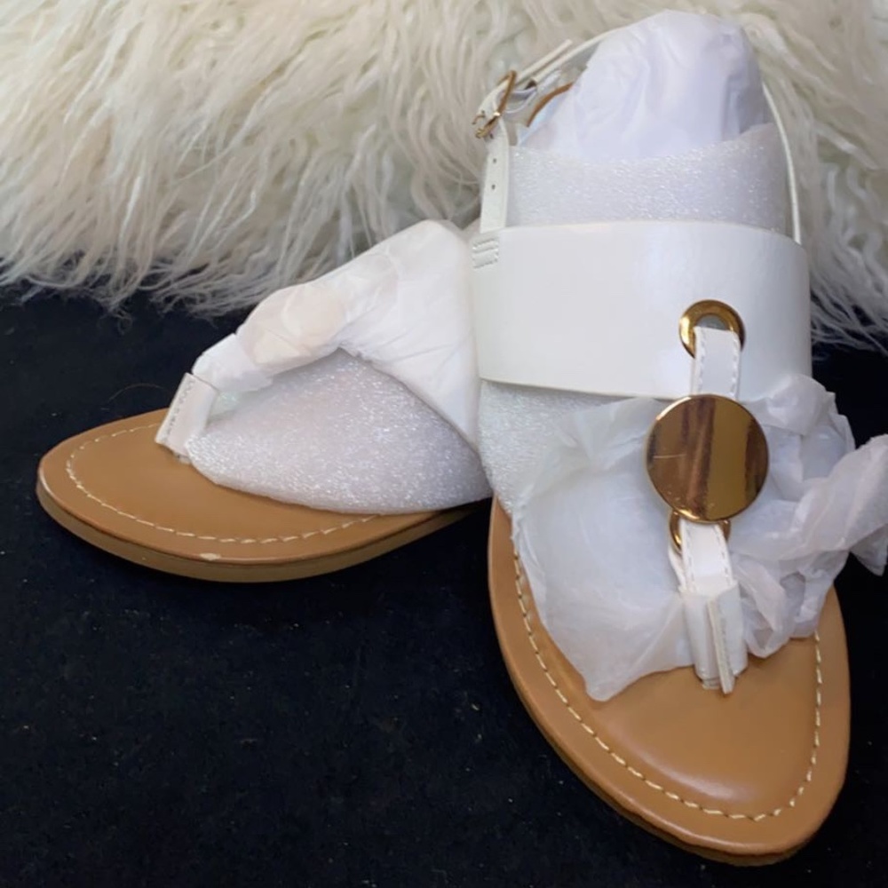 Girls white sandals